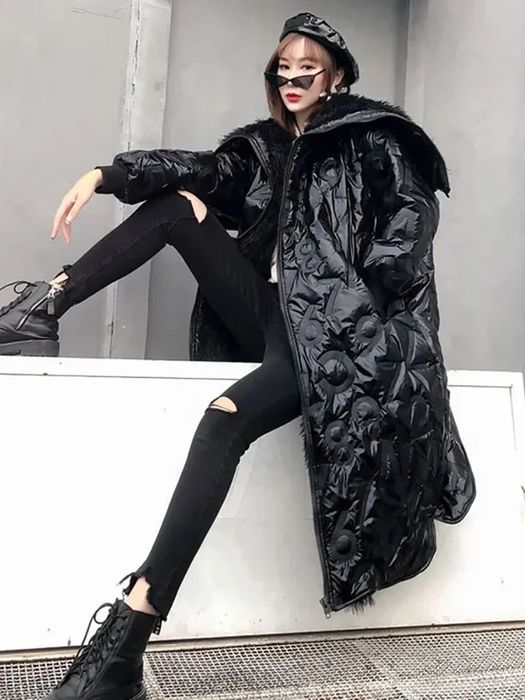 Куртка подовжена з капюшоном жіноча