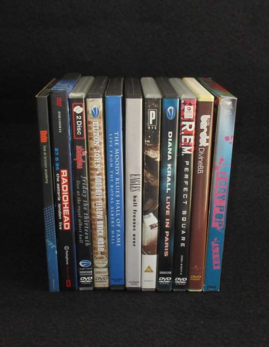 DVD Música Concertos Iggy REM Portishead Eagles Elton Radiohead Dido