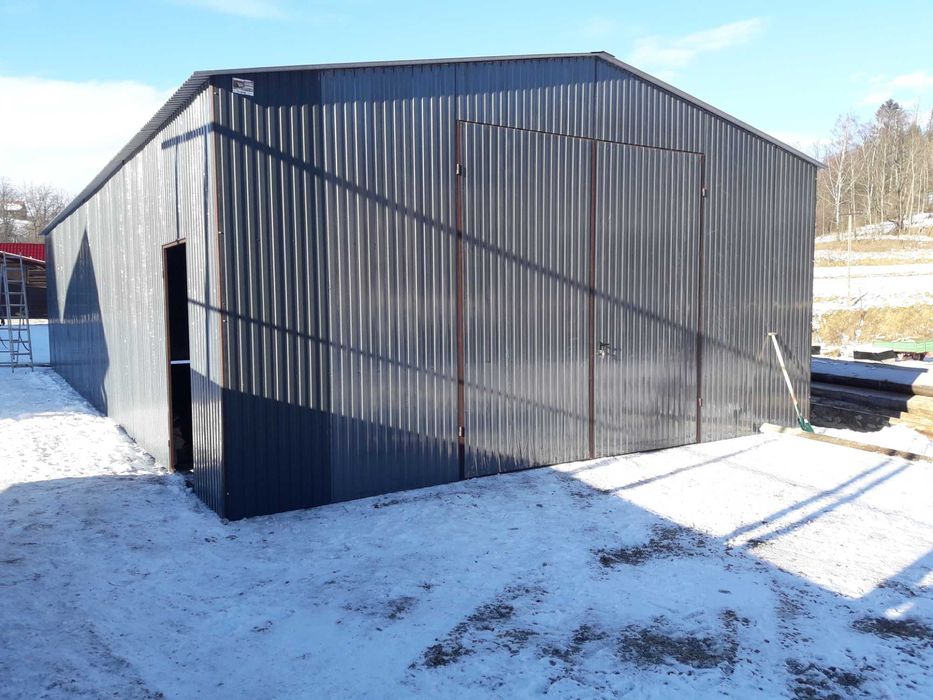 Duży Garaż Blaszany / Konstrukcja Stalowa /Wiata /BLASZAK -  GRZYWSTAL