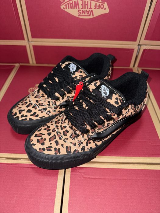 Кеди Vans Knu Skool Leopard Black Леопард