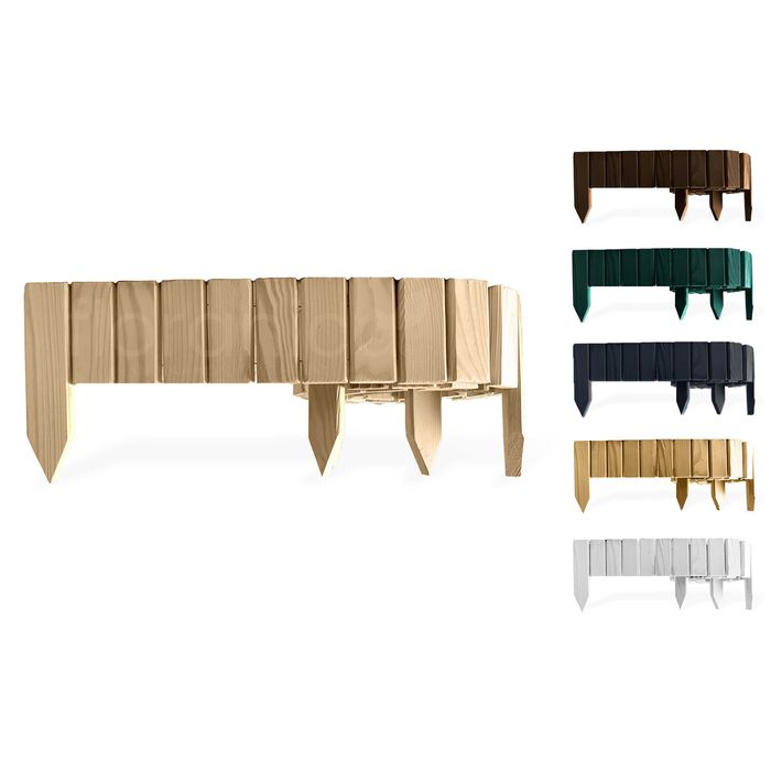 Rollborder II, Elastyczny płot drewniany 203cm. Płot sosnowy Floranica