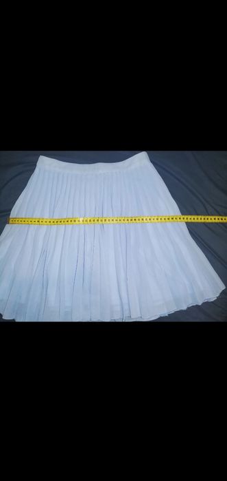 Mohito Collection plisowana mini spódnica,jasnoniebieska, XS(34),zamek