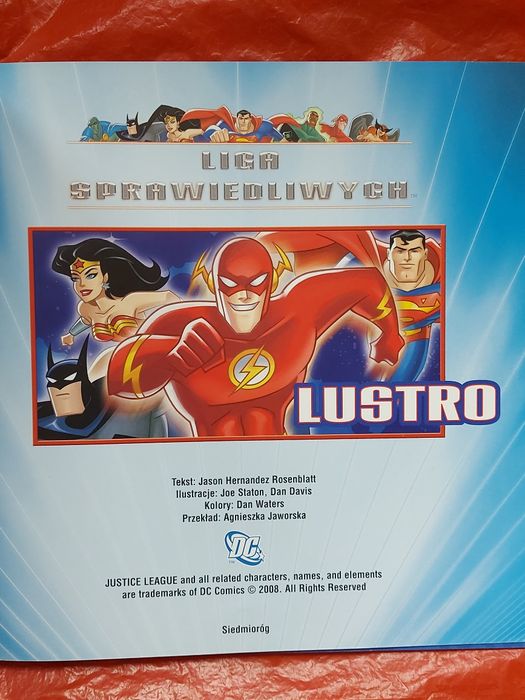 Komiks dziecięcy LUSTRO Liga sprawiedliwych 2008r