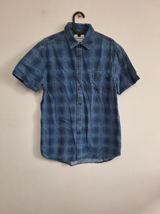 Bawełniana koszula męska na krótki rękaw Topman