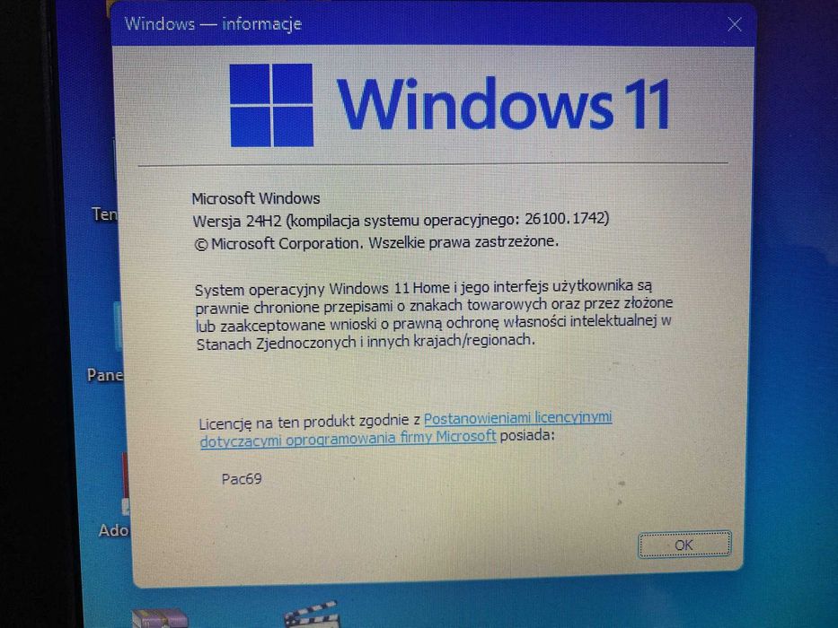 Laptop Packard-Bell EasyNote TE69HW CELERON 2955U  8 GB Windows 11