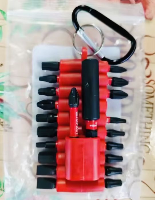 Набір біт ударних викруток із 22 шт. з рукавом-органайзером будівництв