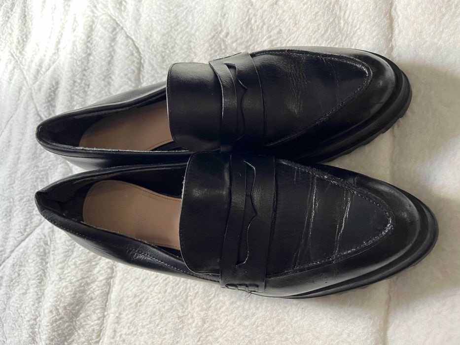 Mocassim Arezzo de pele