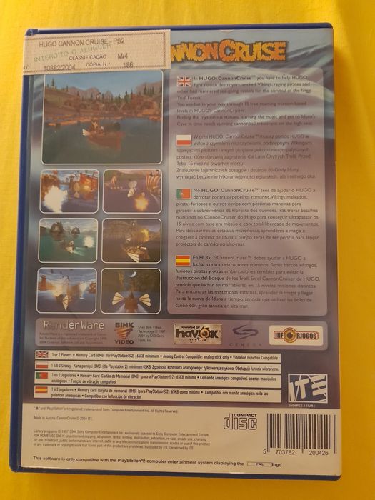 Jogo PS2 Hugo Cannon Cruise