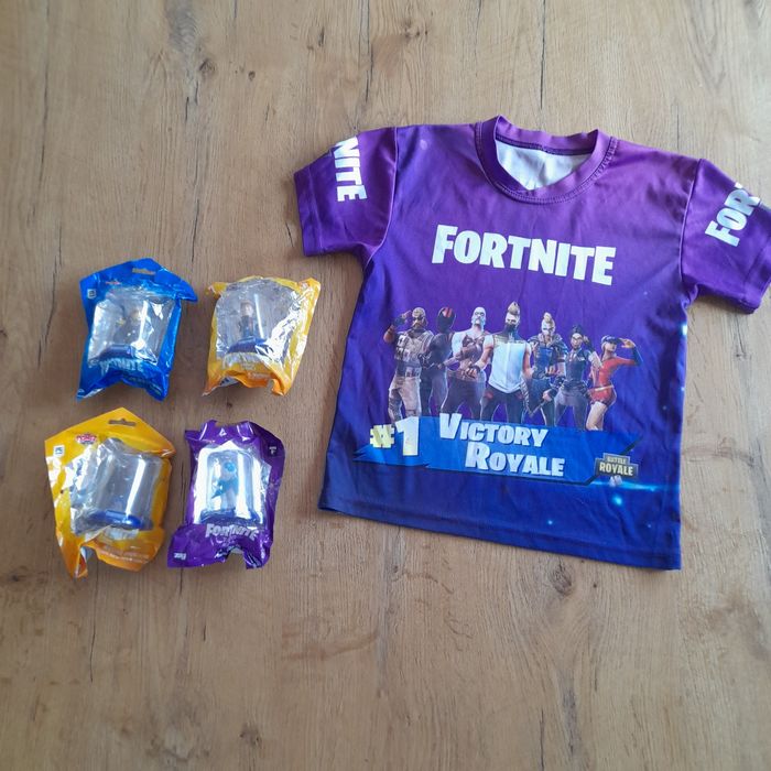 4x Nowe figurki Fortnite + koszulka Fortnite