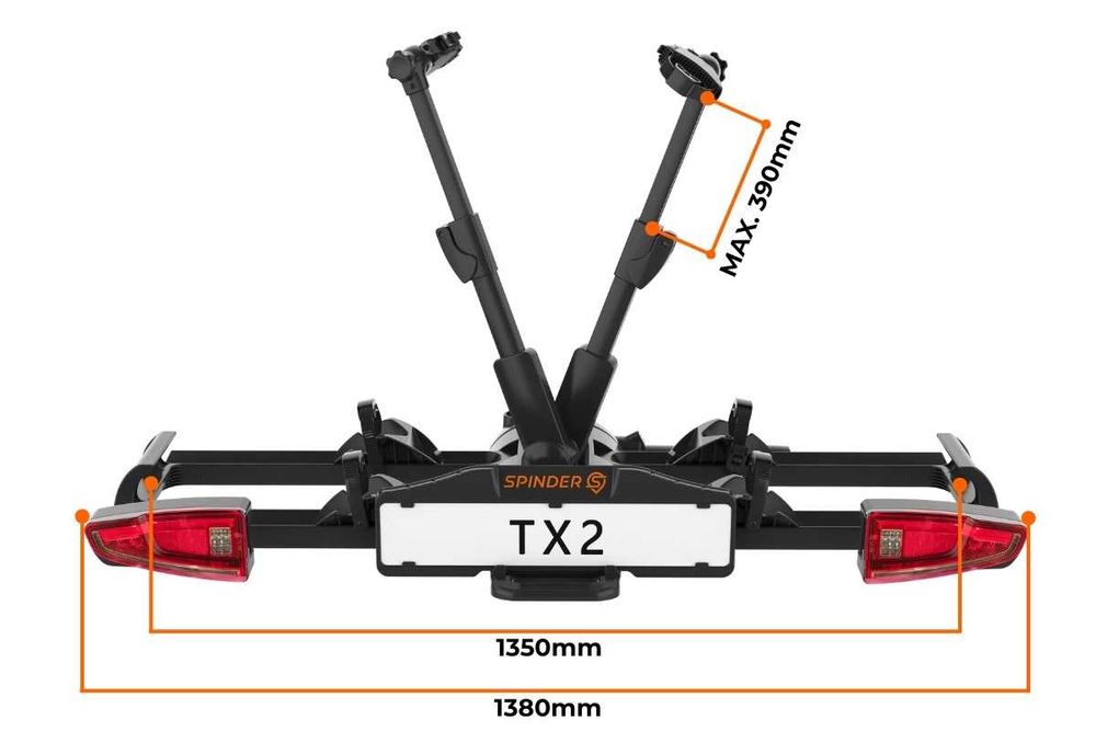 Bagażnik platforma rowerowa na hak SPINDER TX2 składana 2-3 rowery