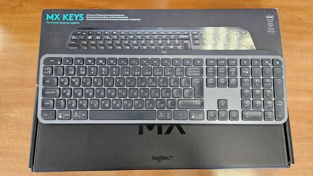 Бездротова клавіатура Logitech MX Keys Graphite кирилична розкладка