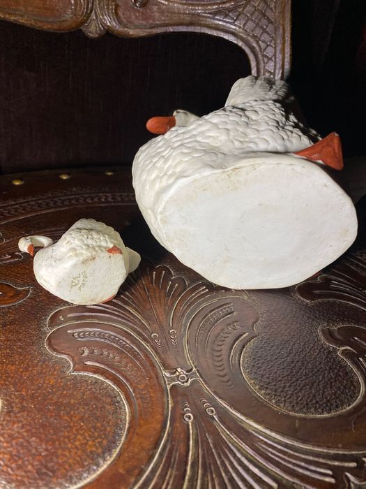 Par floreiras Cisne Biscuit Vista Alegre VA 14 cm