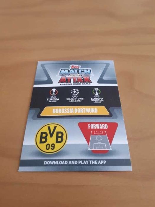 Carta Erling Haaland Borussia Dortmund UCL Topps Match Attax 21-22