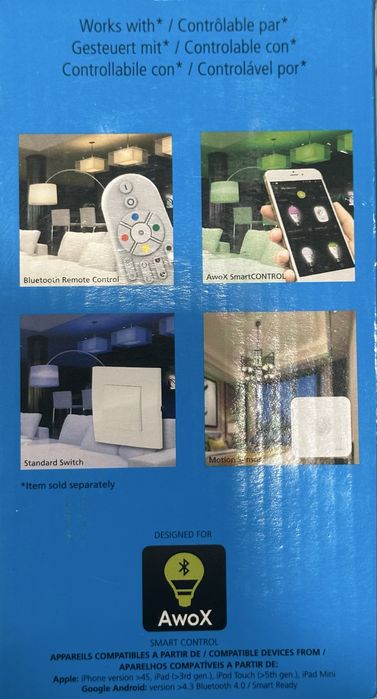 Candeeiro EGLO Crosslink LED RGB + Branco Ajustável – Bluetooth – Novo