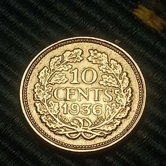 moeda  prata 10 cents 1936