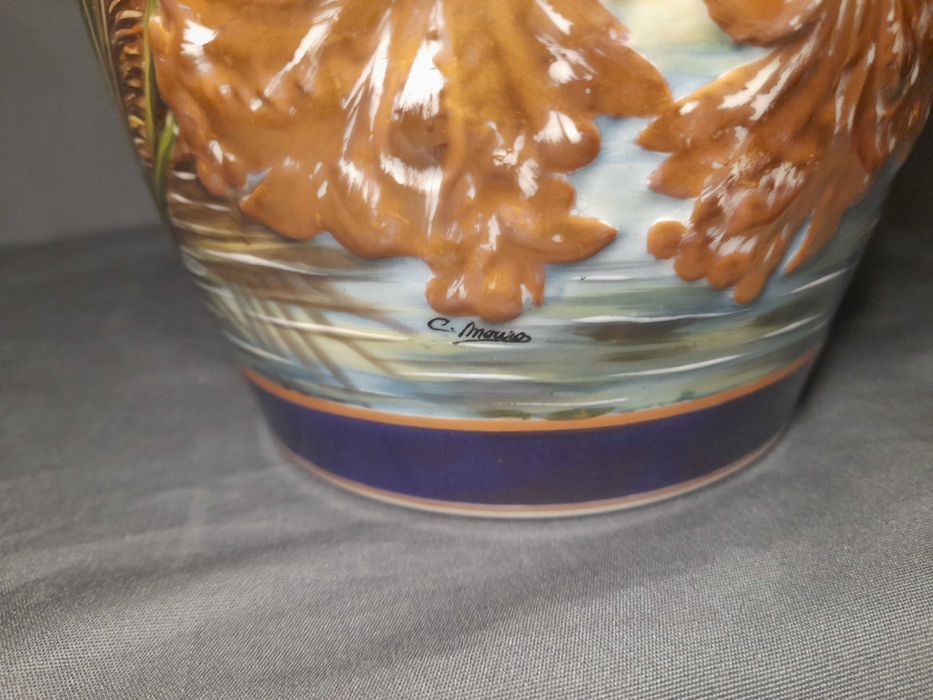 Canjirão Vista Alegre pintado à mão e talha fundação Ricardo Espírito