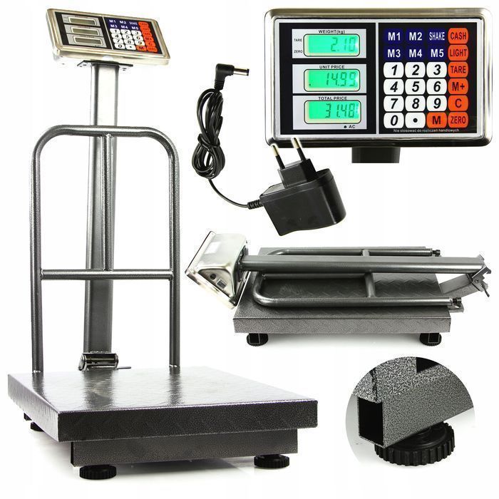 Elektroniczna Waga Sklepowa 300 Kg Magazynowa Duża