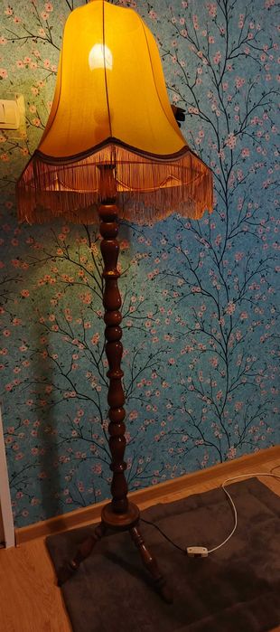 Lampa stojąca PRL Rzemiosło