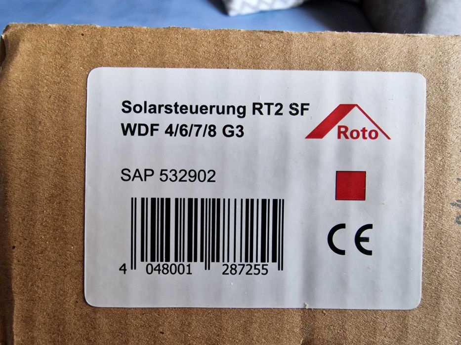 Original Solar Control z akumulatorem do rolety zewn. ZRO RT2, srebrny