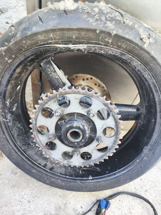 Roda traseira com disco e cremalheira yamaha yzf r6