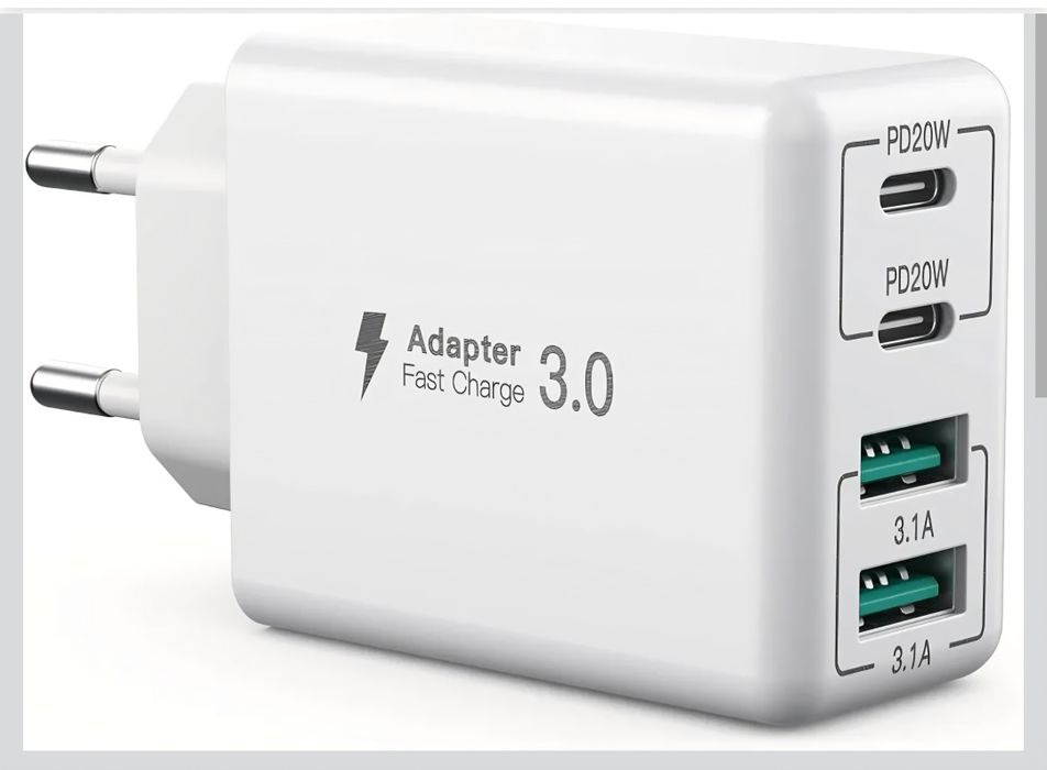 Ładowarka USB C, 40 W, 4 porty USB C