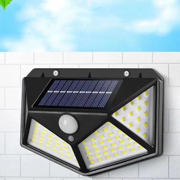 Lâmpada Solar Triangular 100LED