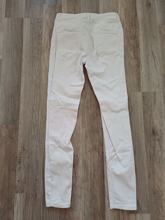 ZARA Białe Dżinsy Skinny Z1975 Denim, Rozmiar EUR 36 (S)
