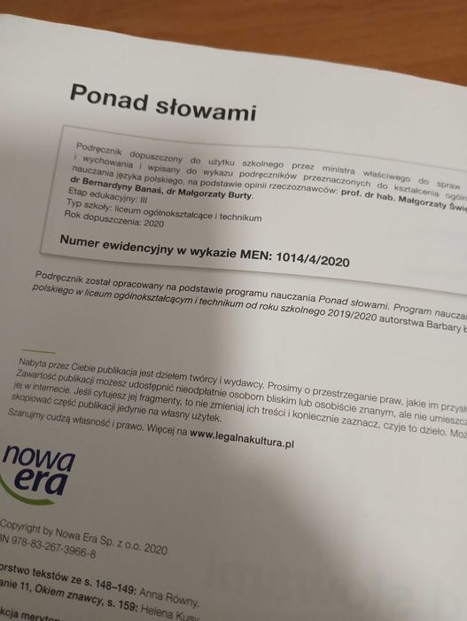 Podręcznik ponad słowami klasa 2 część 2