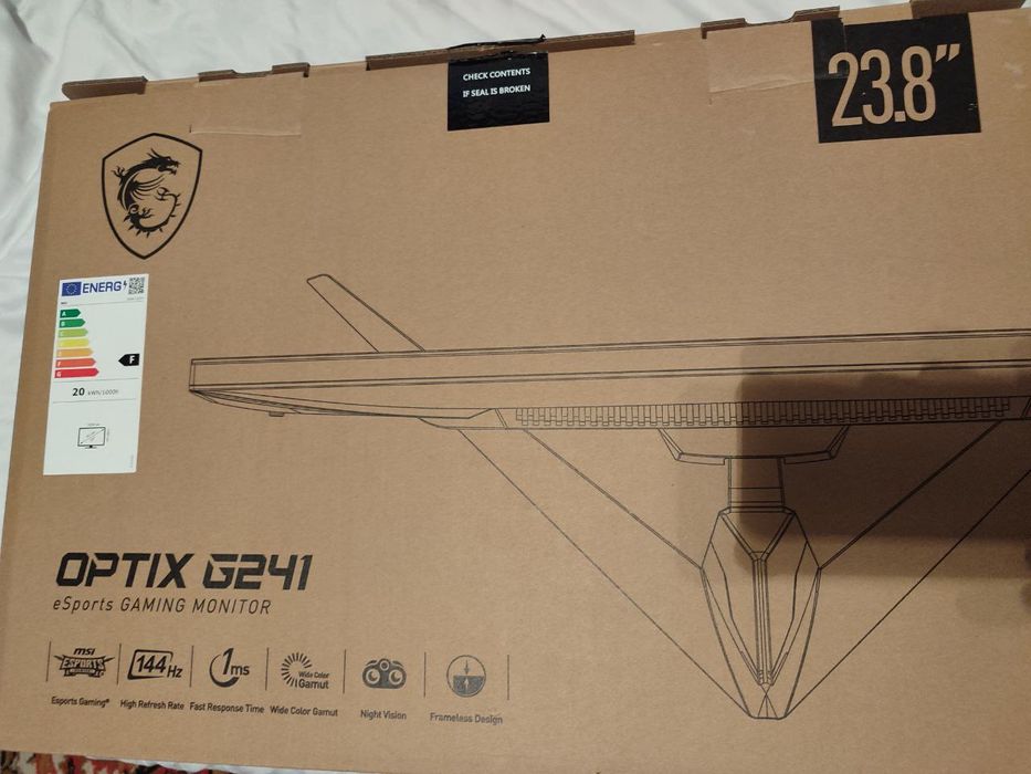 Игровой монитор MSI Optix G241 — 24", IPS, 144 Гц (с дефектом матрицы)