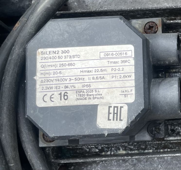 Bomba de Piscina ESPA SILEN2 300  - 3CV / 2.2kW