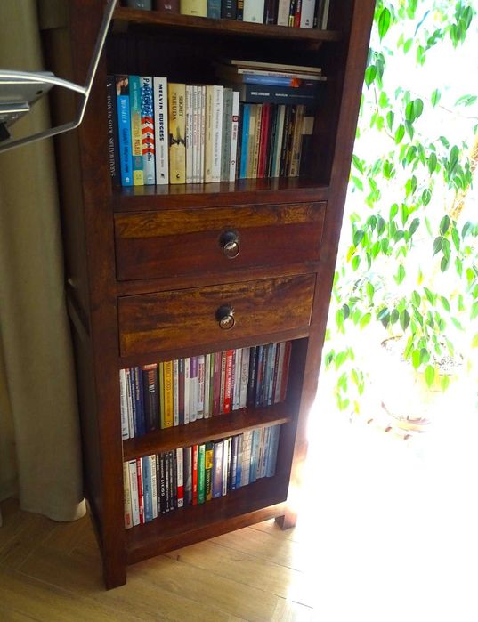 Biblioteka indyjska z litego drewna palisander w idealnym stanie!