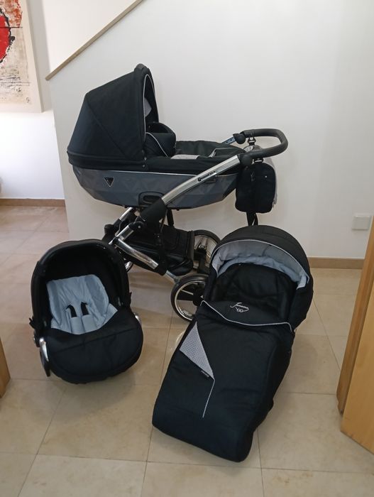 carrinho de bebé trio 3 em 1 alcofa ovo  cadeira auto carrinho completo passeio