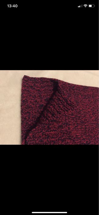 Bordowy krótki sweter