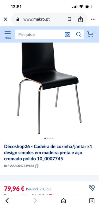 Conjunto de 6 cadeiras brancas + 1 de oferta