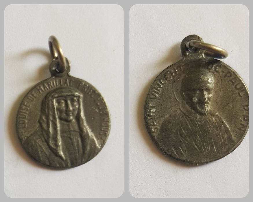 Conjunto de 6 medalhas miniatura religiosas