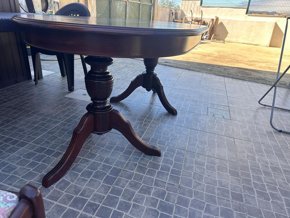 Mesa Jantar Madeira Maciça com 6 cadeiras Incluídas