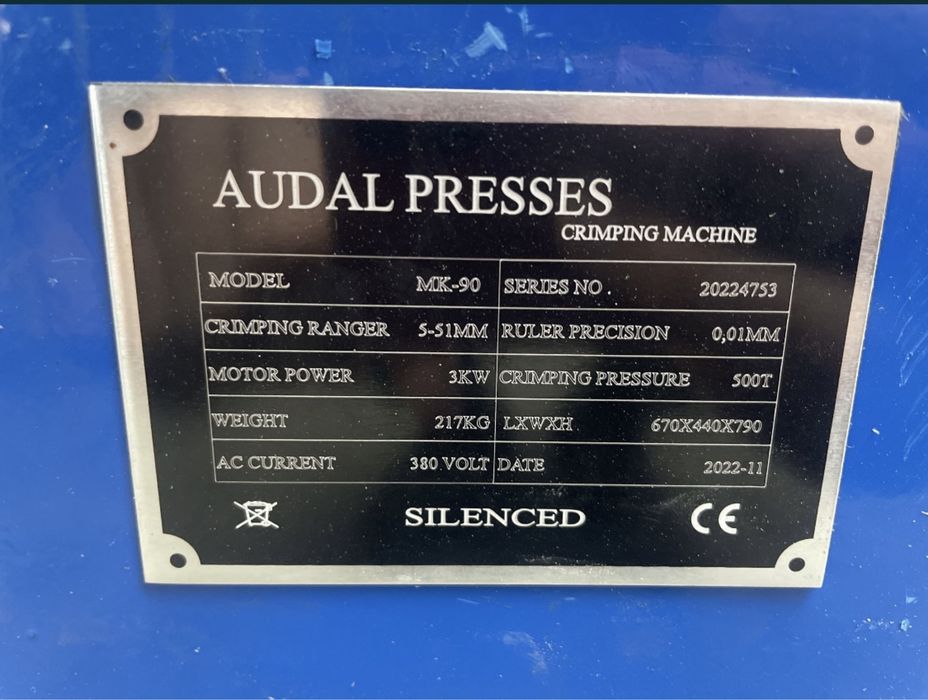 Zakuwarka prasa przewodów hydraulicznych