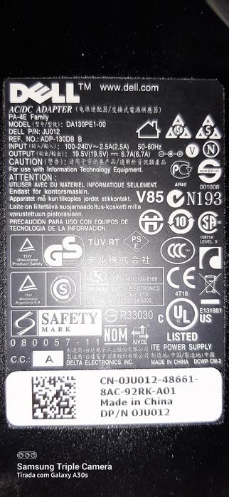 Carregador para portátil Dell original