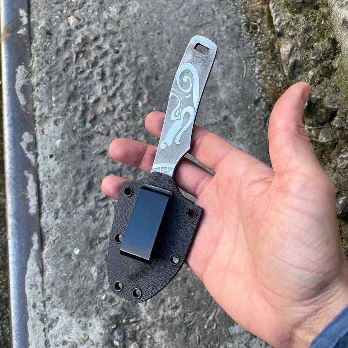 Ніж туристичний БРОДЯГА KN26 + мусат Нож с гравировкой на подарок