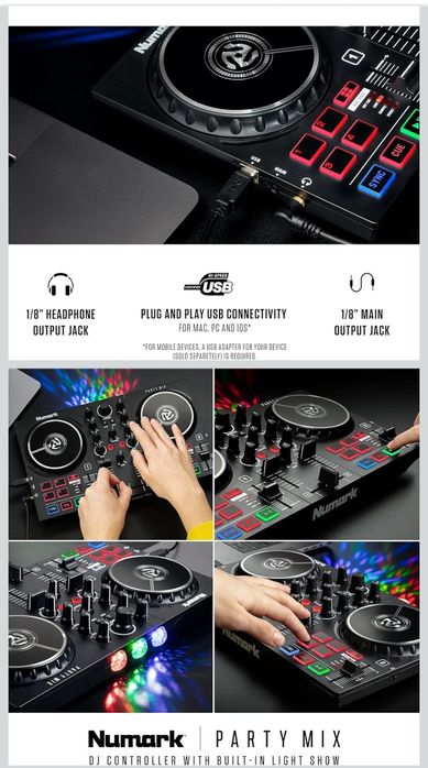 Numark Party Mix – Kompletny Kontroler DJ z LED