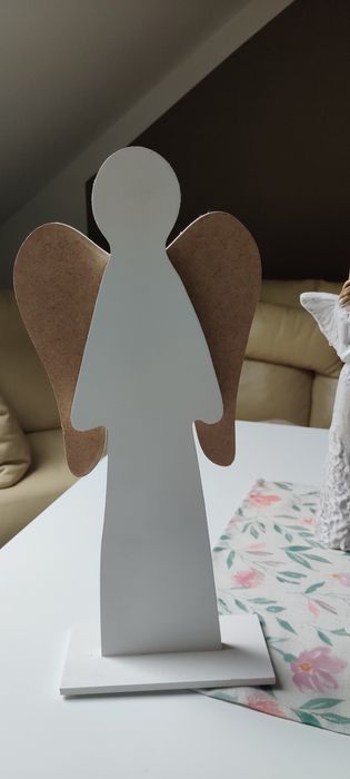 Figurka ozdoba rzeźba 40cm drewniana anioł