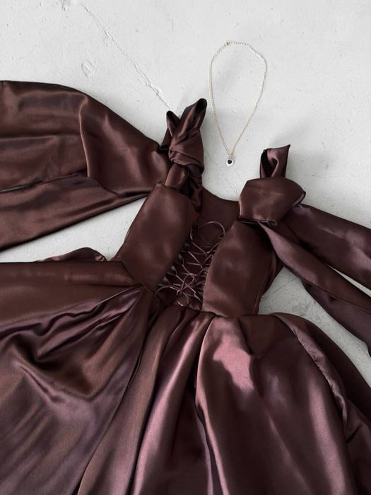 Плаття костюмка, шоколад