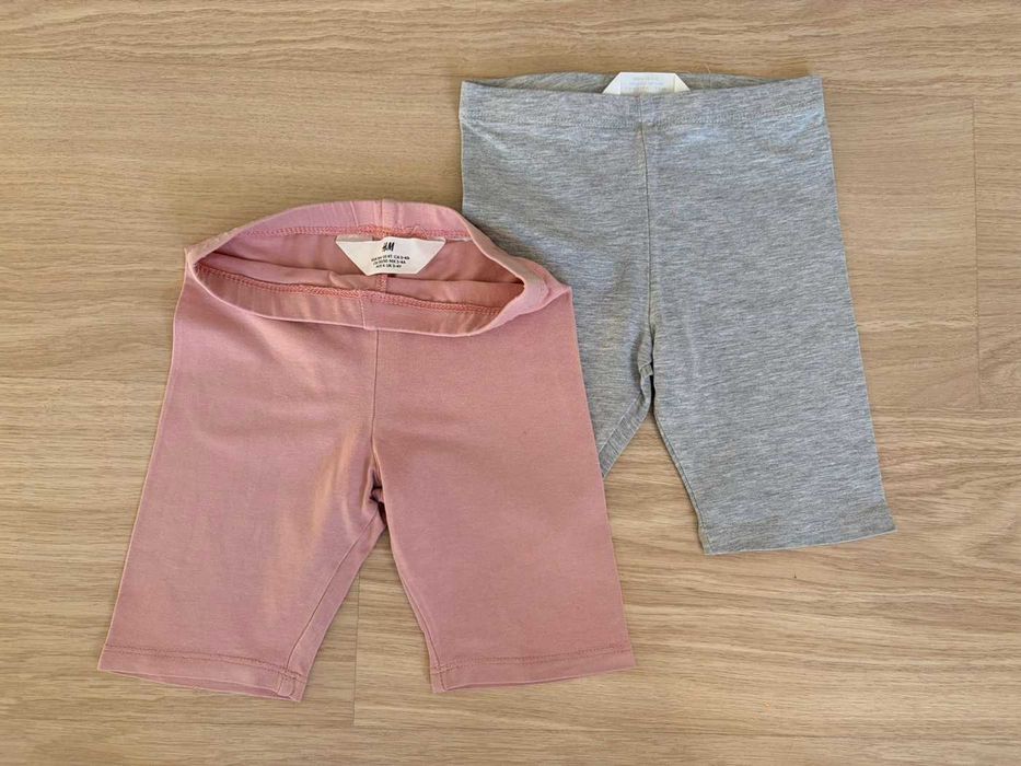 Legginy krótkie kolarki 2 pary H&M roz 104 3-4 lata