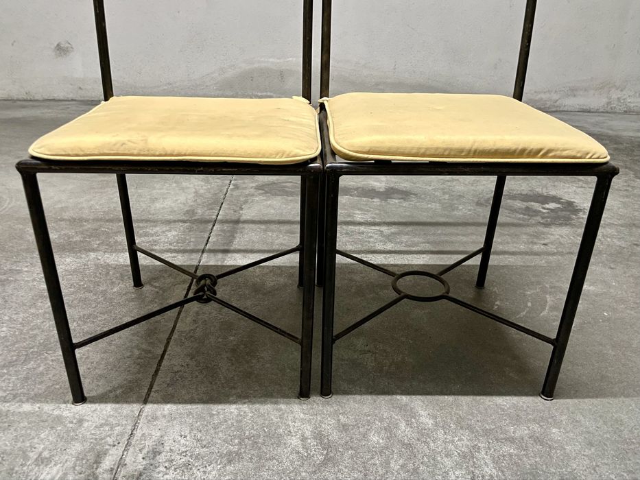 4 Cadeiras ferro forjado c/ almofada