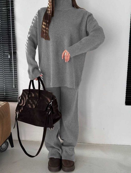 Костюм жіночий ангора светр і прямі штани | костюм женский модель 1670