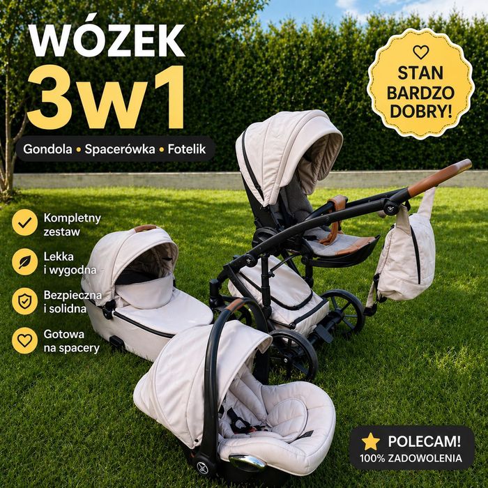 Wózek dziecięcy  3w1 Junama Space