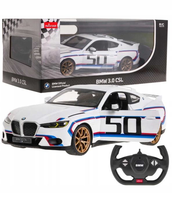 NOWY Samochód zdalnie sterowany BMW 3.0 CSL w skali 1:14, RC, RASTAR