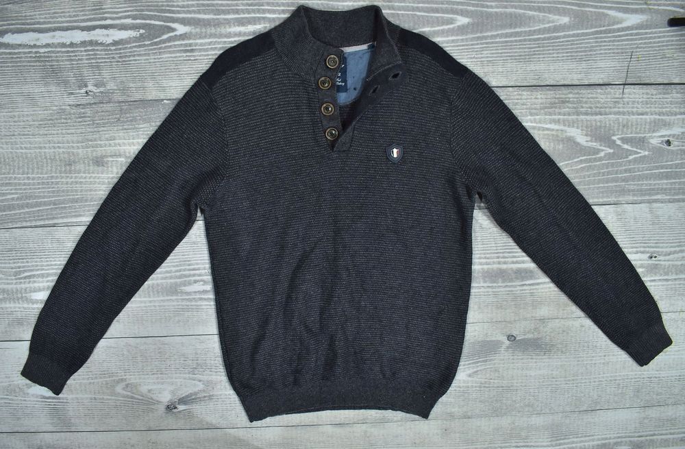 Jean Paul 52 Trail Melange Button Neck Wełniany Sweter Męski L