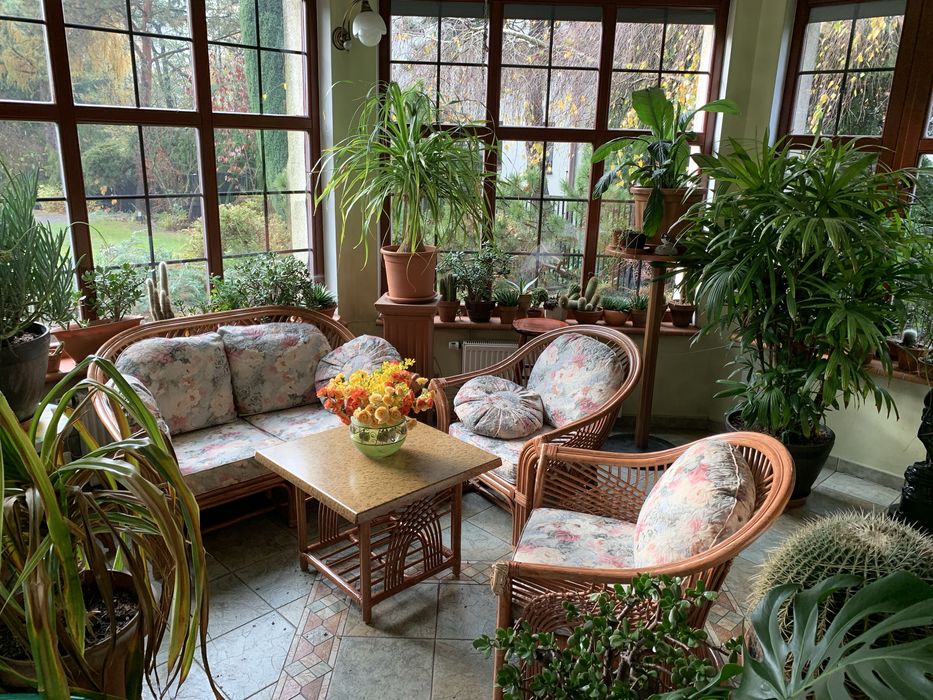 Komplet eleganckich mebli ratanowych z poduchami