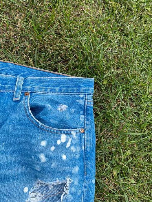 Spodnie męskie jeansy Levis 501 reborn L blue niebieski denim